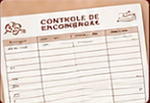 Organizador impresso de encomendas natalinas