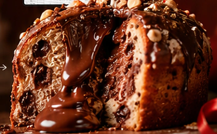 Chocotone artesanal recheado com chocolate cremoso
