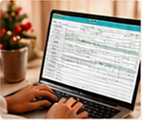 Planilha de custos e precificação aberta no notebook