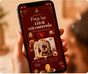 Arte para divulgar chocotones no celular