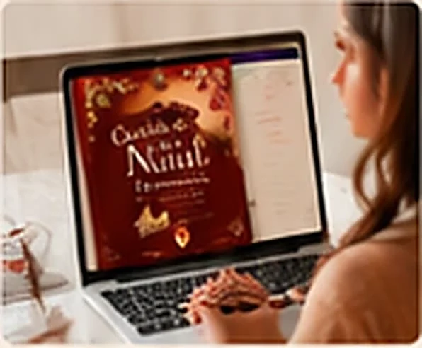 Personalização de cardápio natalino em um notebook